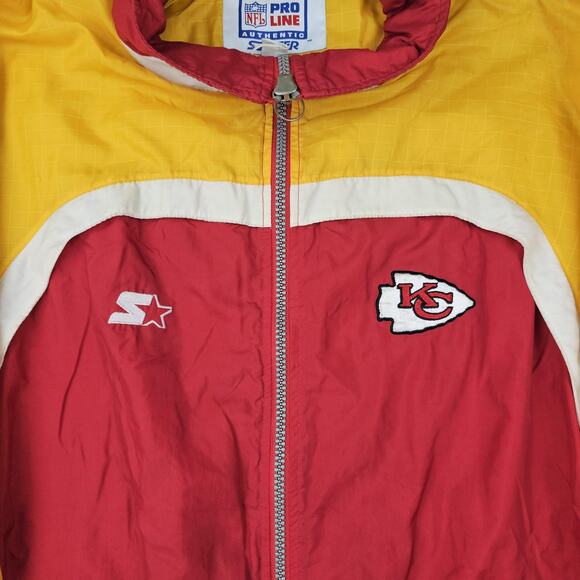Vintage Kansas City Chiefs Starter Jacket Mens XL NFL Football Windbreaker 90s - Picture 2 of 8